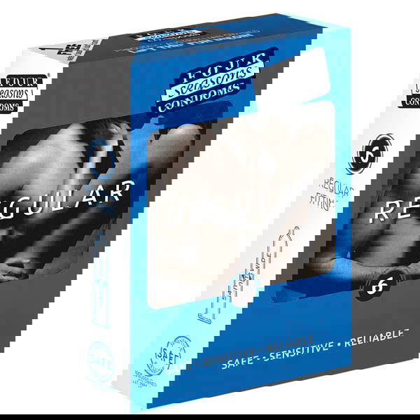 Four Seasons Regular Condoms - Regular Fit Lubricated Condoms - 6 Pack - Shhh...
