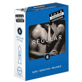 Four Seasons Regular Condoms - Regular Fit Lubricated Condoms - 6 Pack - Shhh...