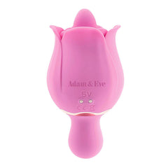 Adam & Eve EVES RAVISHING CLIT FLICKING ROSE - USB Rechargeable Rose Flicking Stimulator