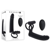 Gender X FULL SWING - USB Rechargeable Vibrating Cock Ring with Double Penetrator Dildo