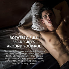 Adam & Eve Adam's Gawk Gawk Rotating Masturbator - Clear