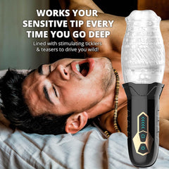 Adam & Eve Adam's Gawk Gawk Rotating Masturbator - Clear