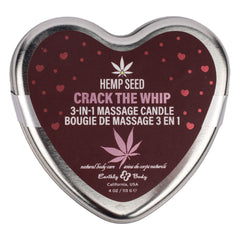 EB Hemp Seed 3 in 1 Massage Heart Candle - Crack The Whip 113 g