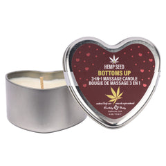 EB Hemp Seed 3 in 1 Massage Heart Candle - Bottom's Up 113 g