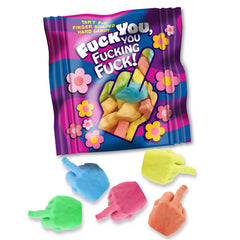 YOU F**KING F**K! - Bag of 25 - Middle Finger Lollies - Bulk Bag of 25 Party Packs