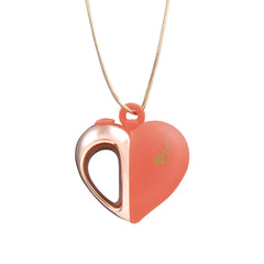 LAPDANCE Heart Pendant Wearable Necklace Vibrator USB Rechargeable - Rose Gold