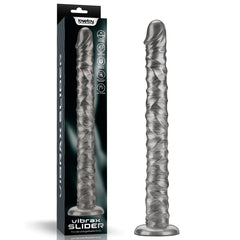 King Sized Vibrating Vibrax Slider - Grey 40.8 cm (16'') USB Rechargeable Vibrating Dildo