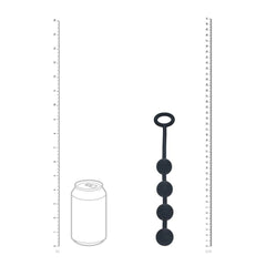 LEVELZ Round Silicone Anal Balls - S - 20mm - Black 23 cm Small Anal Balls