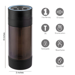 Maia ACE Stroker - Black with Clear Entry