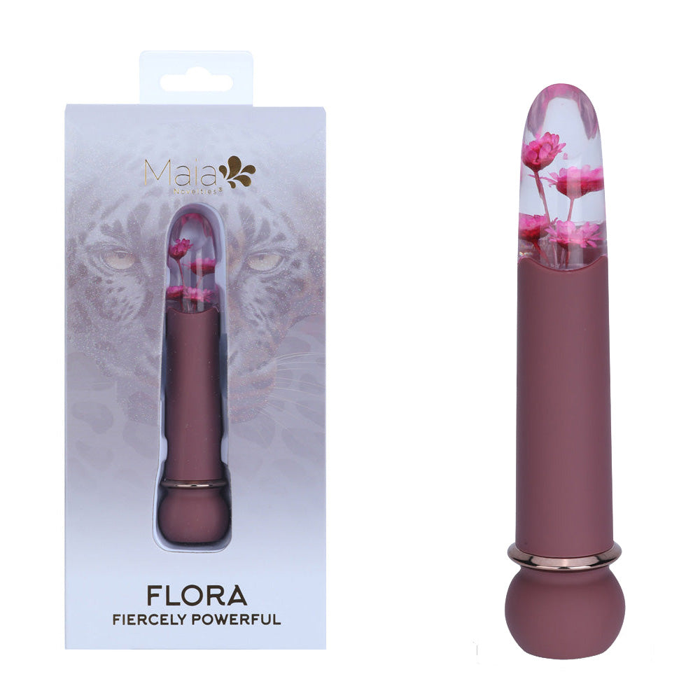 Maia FLORA - Burgundy - Burgundy 12.7 cm USB Rechargeable Powerful Bullet