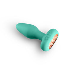 Techno Prism 10.9 cm USB-R Vibrating Butt Plug with App Control - Teal