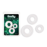 Firefly 3pc Glow in Dark Cock Rings - White