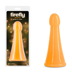 Firefly Phoenix 19cm Glow in Dark Anal Dildo - Orange