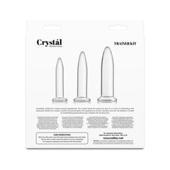 Crystal - 3pc Trainer Kit - - Glass Anal Plugs - Set of 3 Sizes