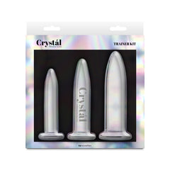 Crystal - 3pc Trainer Kit - - Glass Anal Plugs - Set of 3 Sizes