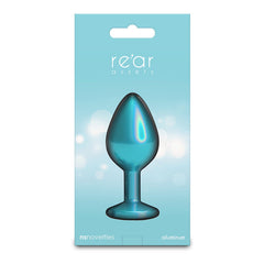 Rear Assets Iridescent - Medium - Teal - Iridescent Teal 8.2 cm Medium Butt Plug