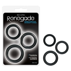 Renegade Diversity Rings 3 Pack Black