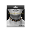 Fetish & Fashion Medusa Collar - Black with Rose Gold Metal Spikes