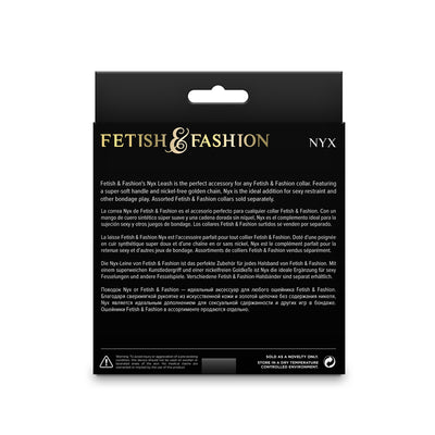 Fetish & Fashion Nyx Leash - Rose Gold with Black Hand Strap