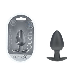 OUCH! Gun Metal Grey 8.9 cm Large Butt Plug
