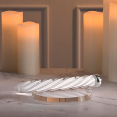 Playboy Pleasure IN A TWIST 17.5 cm USB Rechargeable Glass Vibrator