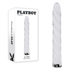 Playboy Pleasure IN A TWIST 17.5 cm USB Rechargeable Glass Vibrator