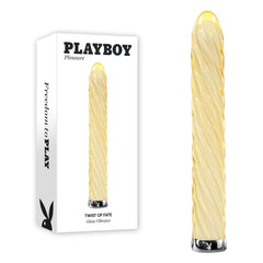 Playboy Pleasure TWIST OF FATE 17.5 cm USB Rechargeable Glass Vibrator