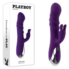 Playboy Pleasure BUNNY PUNCH - 24.4 cm USB Rechargeable Twirling Rabbit Vibrator