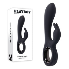 Playboy Pleasure LATE NIGHT BUNNY 20 cm USB Rabbit Vibrator - Black