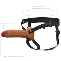 FX Elite 20cm Silicone Hollow Strap-On Set - Tan