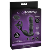 Anal Fantasy Elite Ass-Gasm Slide & Glide - Black USB Rechargeable Prostate Massage with Cock Ring