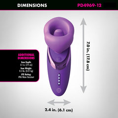 Fantasy For Her Pleasure Sucker - USB Rechargeable Sucking, Licking & Vibrating Stimulator