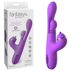 Inti-Motion Pulse Pro 24 cm USB Rechargeable Swirling & Flicking Rabbit Vibrator
