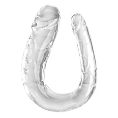 King Cock 17½ inch Double Trouble Dildo - Large Clear