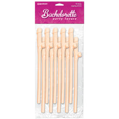Bachelorette Party Favors - Dicky Sipping Straws - Straws - Set of 10