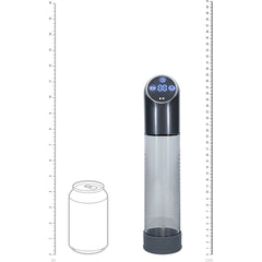 PUMPED Automatic Waterproof USB Rechargeable Penis Pump - Gunmetal/Clear