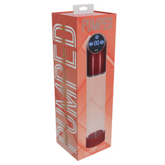 PUMPED USB Rechargeable Automatic Penis Pump - Red/Clear