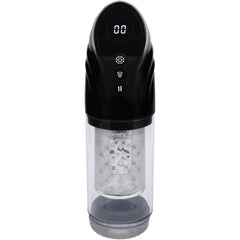 PUMPED Strokemate Rechargeable Sucking Rotating & Thrusting Auto Masturbator - Clear