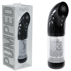 PUMPED Strokemate Rechargeable Sucking Rotating & Thrusting Auto Masturbator - Clear