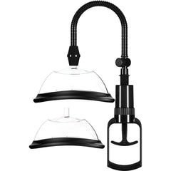 Pumped Vulva Pump - Black - Black Vagina Pump with 2 Cups
