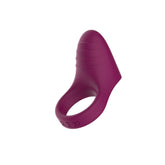 Passion Play Silicone Vibrating Cockring - Purple USB Rechargeable Penis Ring