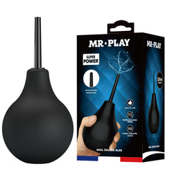 MR PLAY Anal Douche - Black - Black Unisex Douche - 224 ml Capacity