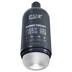 PDX Plus Shower Therapy Deep Cream Shower Masturbator - Frosted