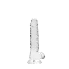 REALROCK 7'' Realistic Dildo With Balls - Clear 17.8 cm Dong