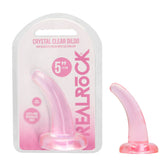 REALROCK Non Realistic Dildo With Suction Cup - 11.5 cm - Pink 11.5 cm Curved Pegging Dong