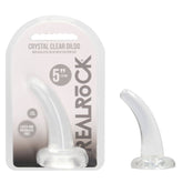 REALROCK Non Realistic Dildo With Suction Cup - 11.5 cm - Clear 11.5 cm Curved Pegging Dong