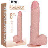 REALROCK 20cm Vibrating & Rotating Cock with Balls - Flesh