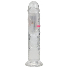 REALROCK 19.5cm Vibrating Dong with LED & Remote - Clear