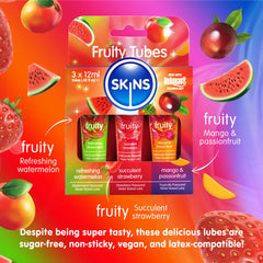 Skins Fruity Tubes Lube Pack - 3 x 12 ml Bottles