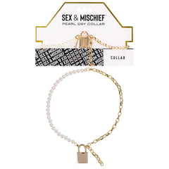 Sex & Mischief Pearl Day Collar - Gold